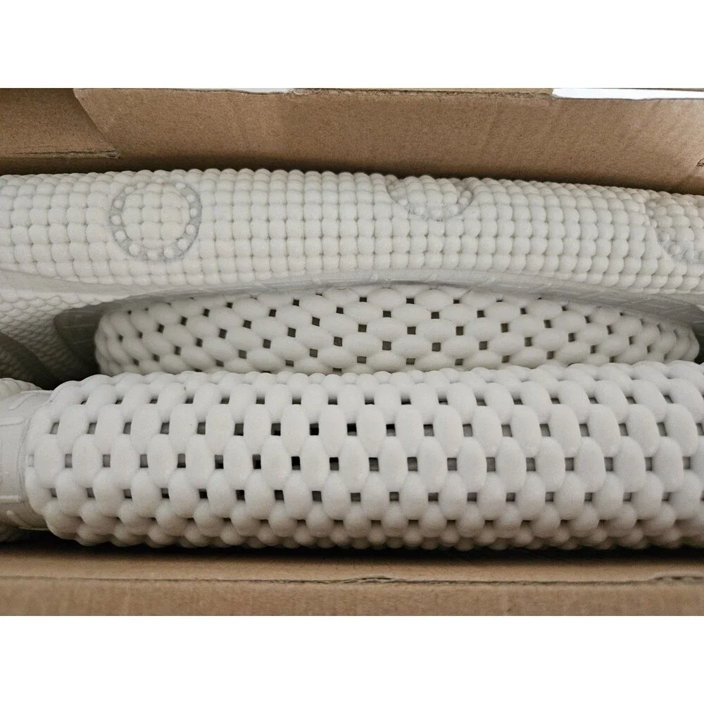 NEW Home Solutions 2-Piece White Bath Lounger Pillow Set Extra Soft Skid Resist